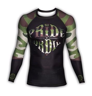 PRIDE OR DIE ''reckless camo' RASHGUARD - BLACK